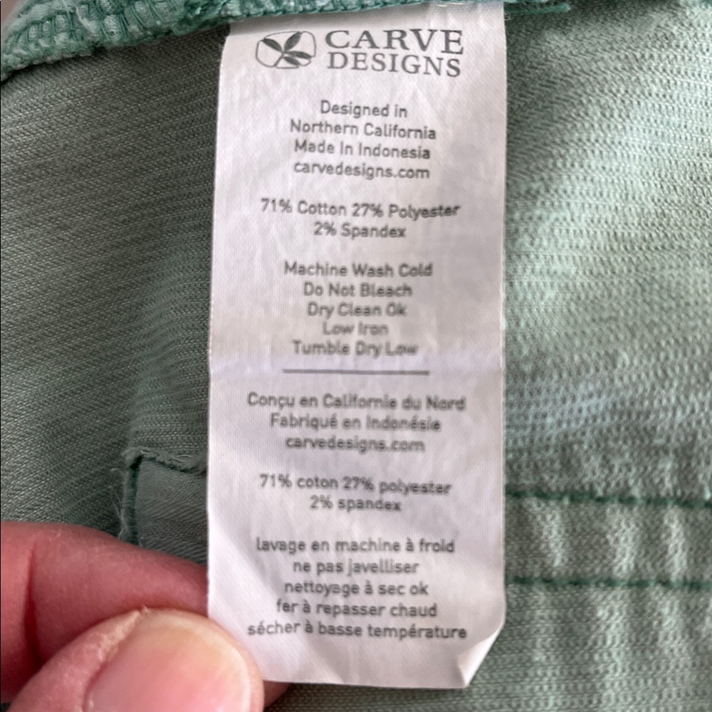 Carve Designs Oahu 4” Green Corduroy Shorts - Sz 8 - Picture 6 of 11